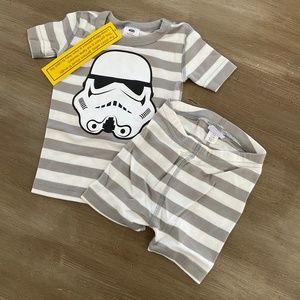 NEW Hanna Andersson Star Wars Storm Trooper Stripe Pajamas Youth size 85 (2T)